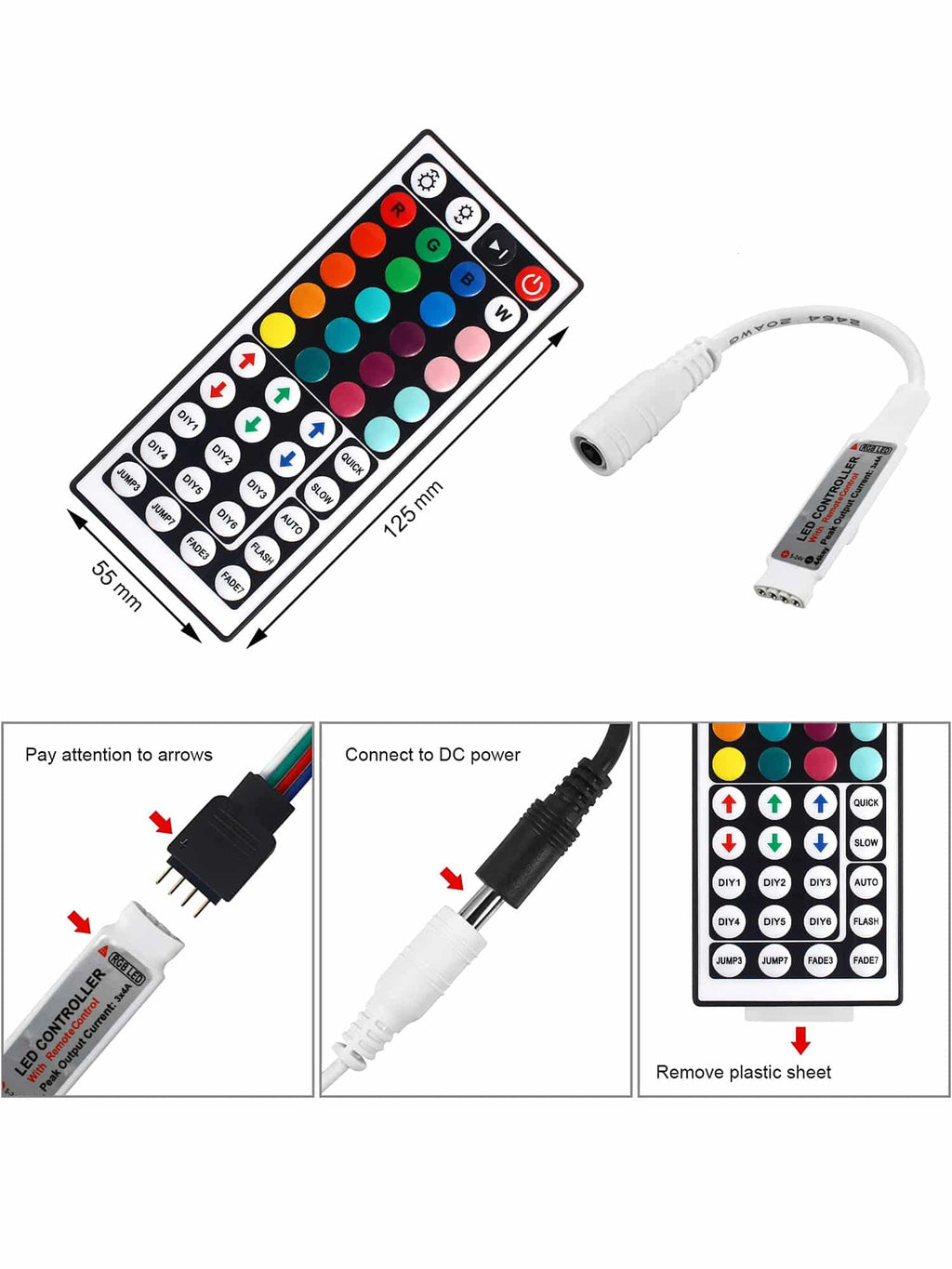 RGB LED Controller con Telecomanda 44Key