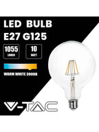 LAMPADINA FILAMENTO G125 10W E27 3000K