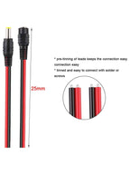 DC Connettore di Alimentazione Maschio Femmina con Cavo 4 pezzi