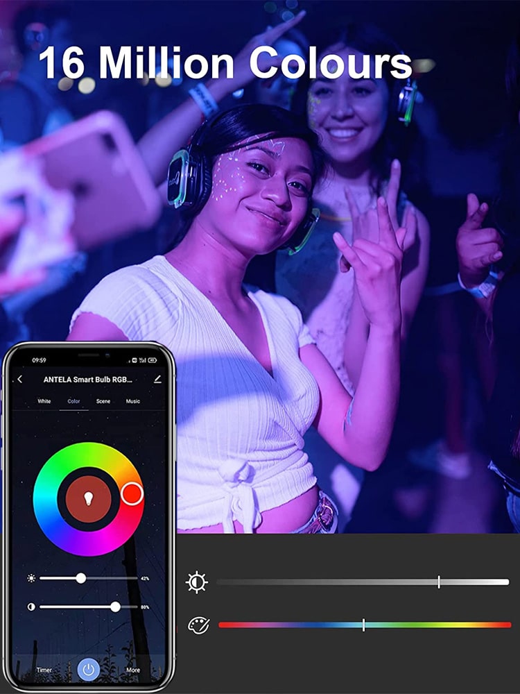 Lampadine LED Smart Inteligente Bluetooth A60 9W RGB & 2700K-6500K E27