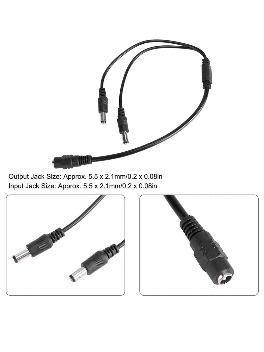 Cavo Sdoppiatore DC 1 Femmina a 2 Maschio 2m