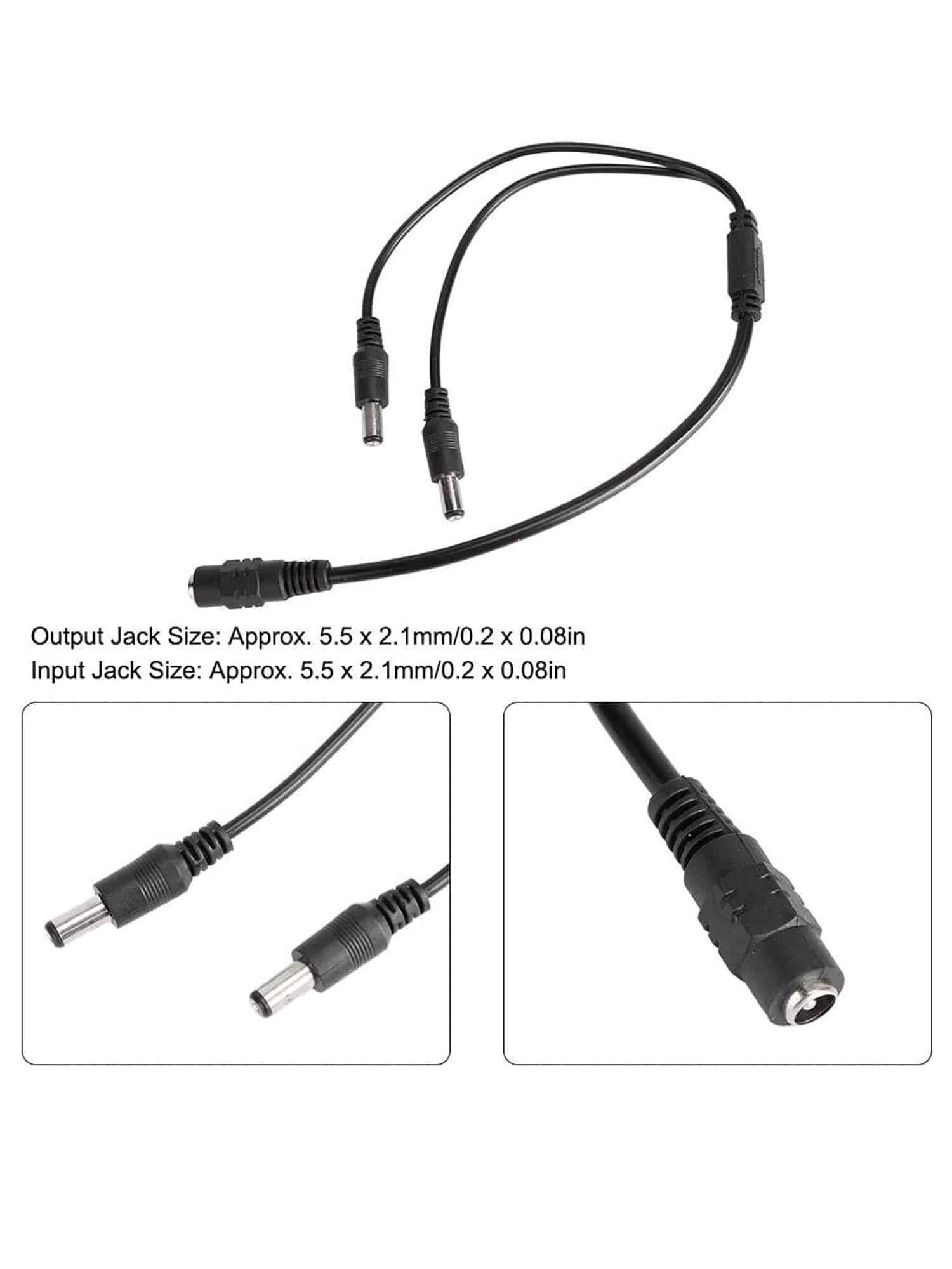 Cavo Sdoppiatore DC 1 Femmina a 2 Maschio 2m