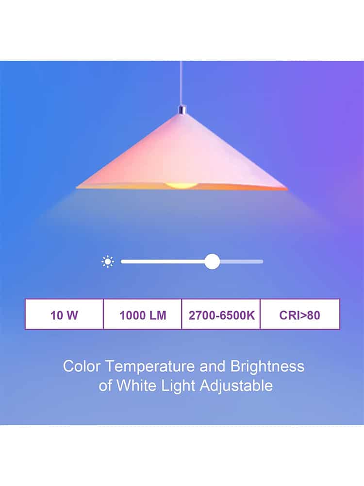 Lampadine LED Smart Inteligente WiFi A60 10W RGB & 2700K-6500K E27