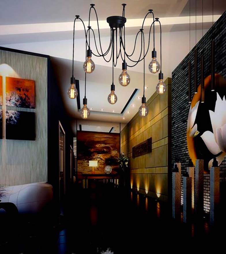 Lampada A Sospensione Con Note Musicali In Metallo – Lampadario Design Per Loft, Bar E Studio, Attacco E27