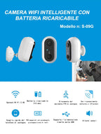 Telecamera da Esterno Ricaricabile WIFI  WIBY S-09G