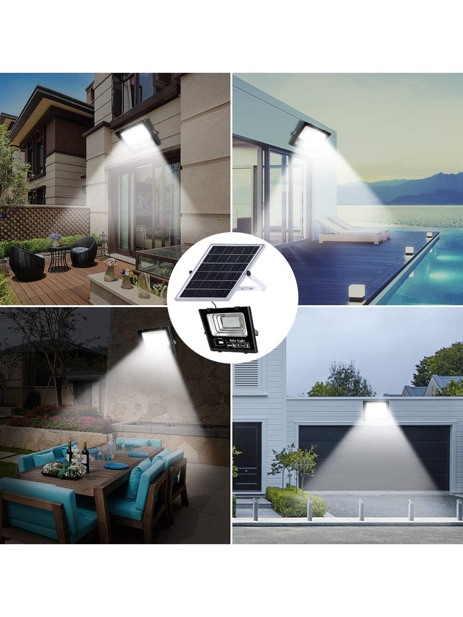 Faretti Solari LED Da Esterno Con Sensore Di Movimento – 190 LED, 270°, Impermeabili, 4 Modalità, Per Giardino E Garage
