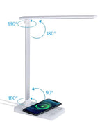 Lampada da Scrivania LED con Ricarica Wireless Protegge L'occhio 6.5w