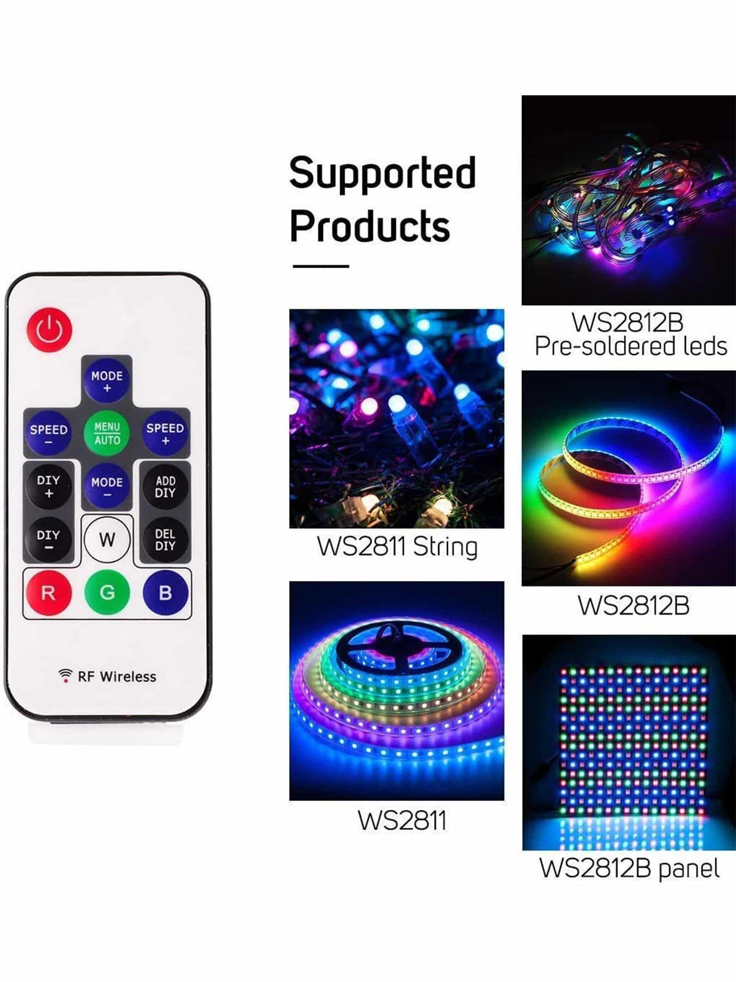 RGB IC LED Controller USB con Telecomanda 14Key