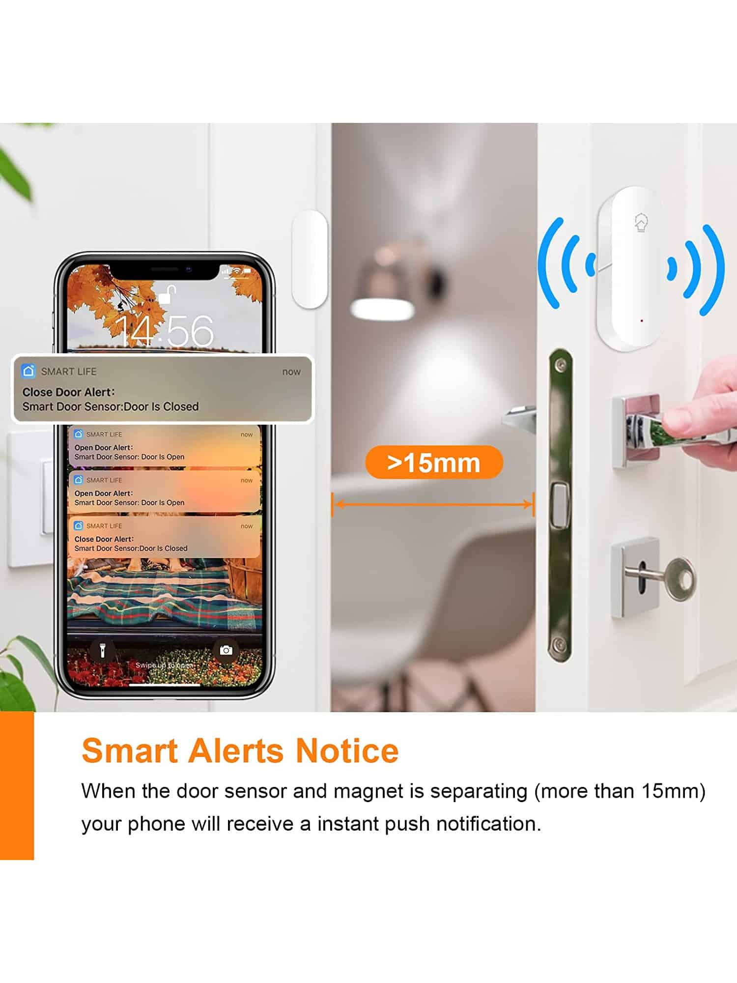 Sensore Porta Finestra Senza Fili Smart WiFi DY-MC400A