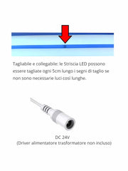Striscia LED Neon Flessibile DIY DC 24V  5M