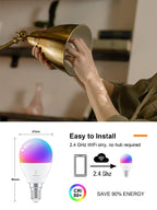 Lampadine LED Smart Inteligente WiFi G45 5.5W RGB & 2700K-6500K E14