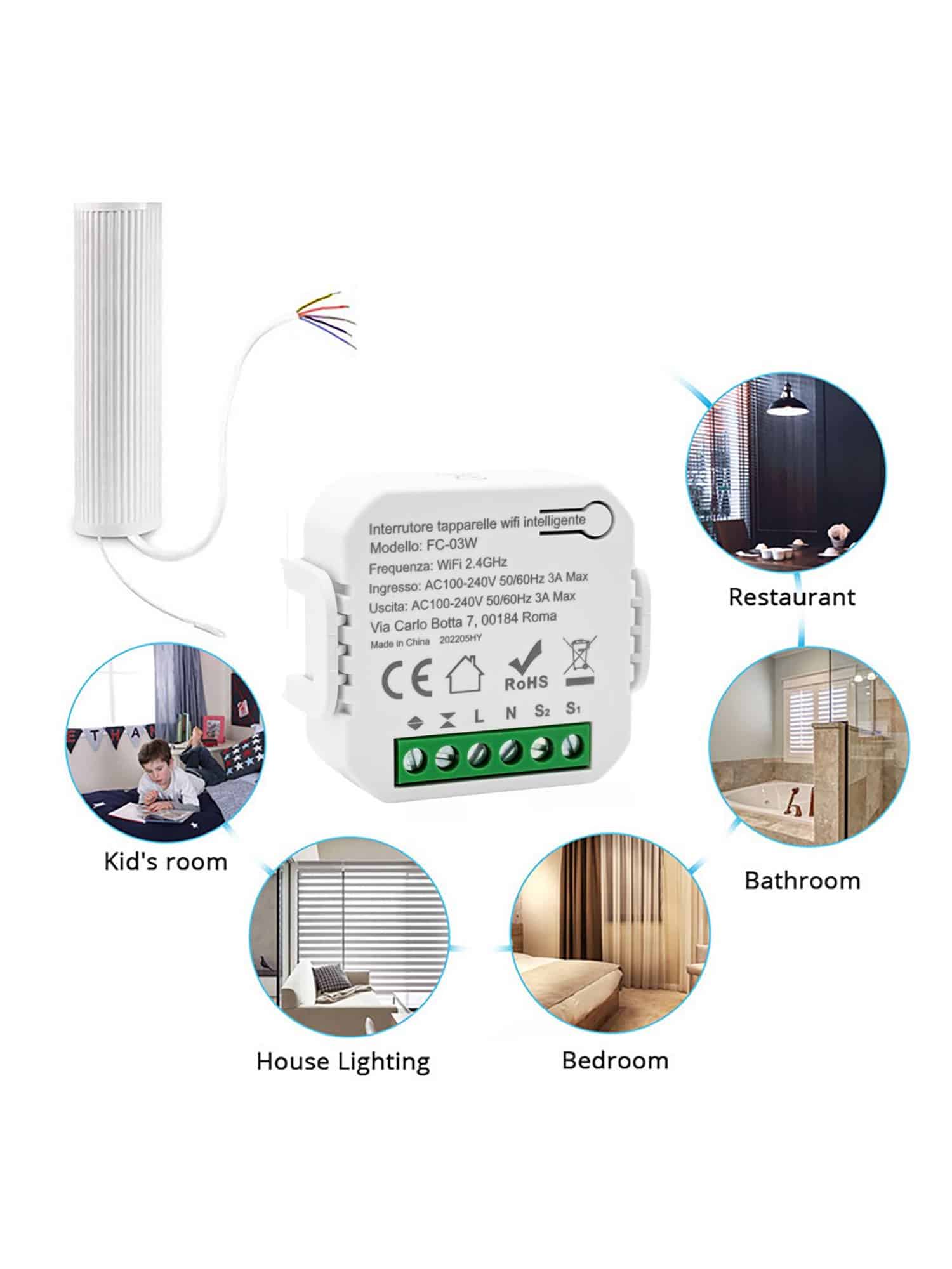 Controller Per Tende Tapparella Intelligenti WiFi FC-03w