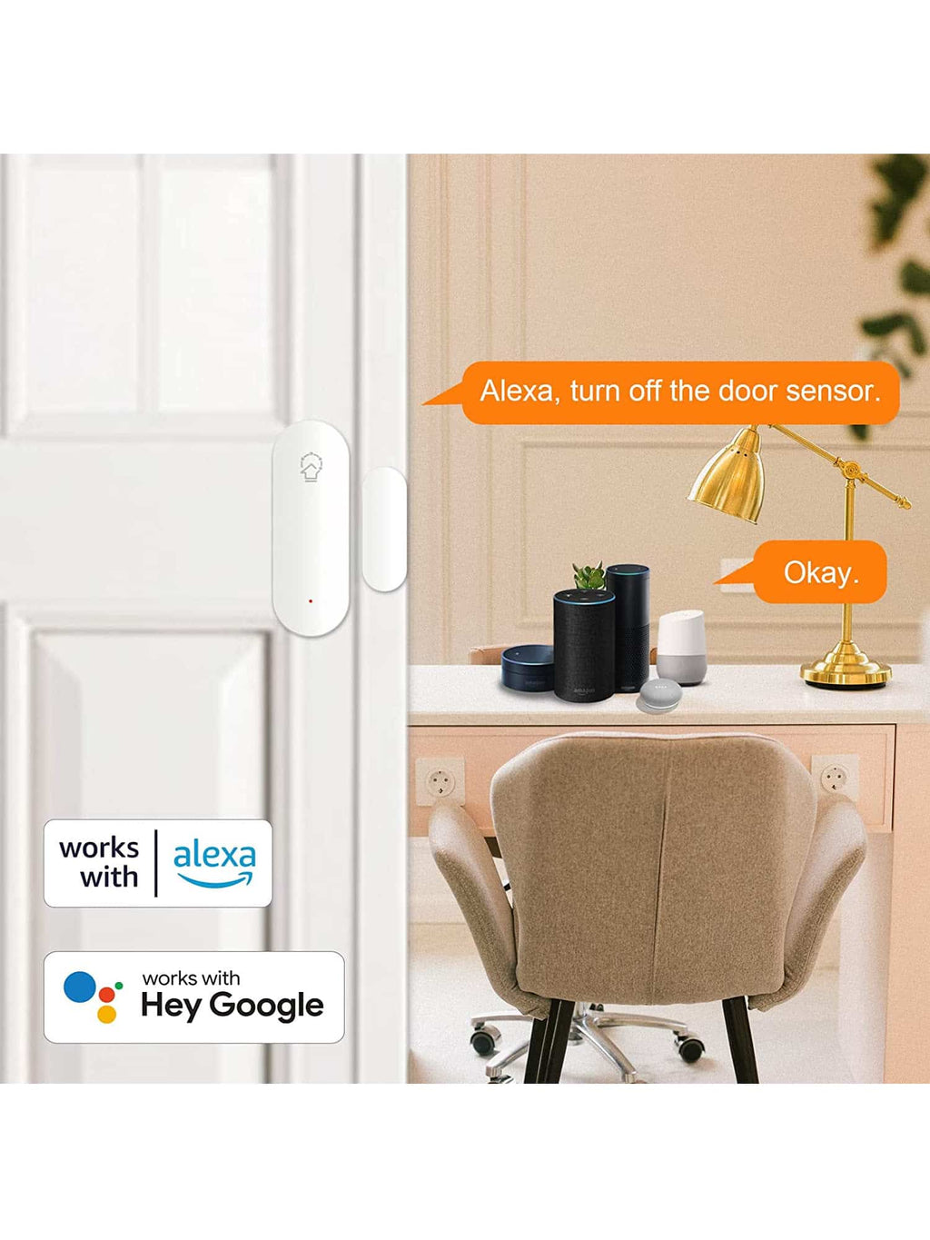 Sensore Porta Finestra Senza Fili Smart WiFi DY-MC400A