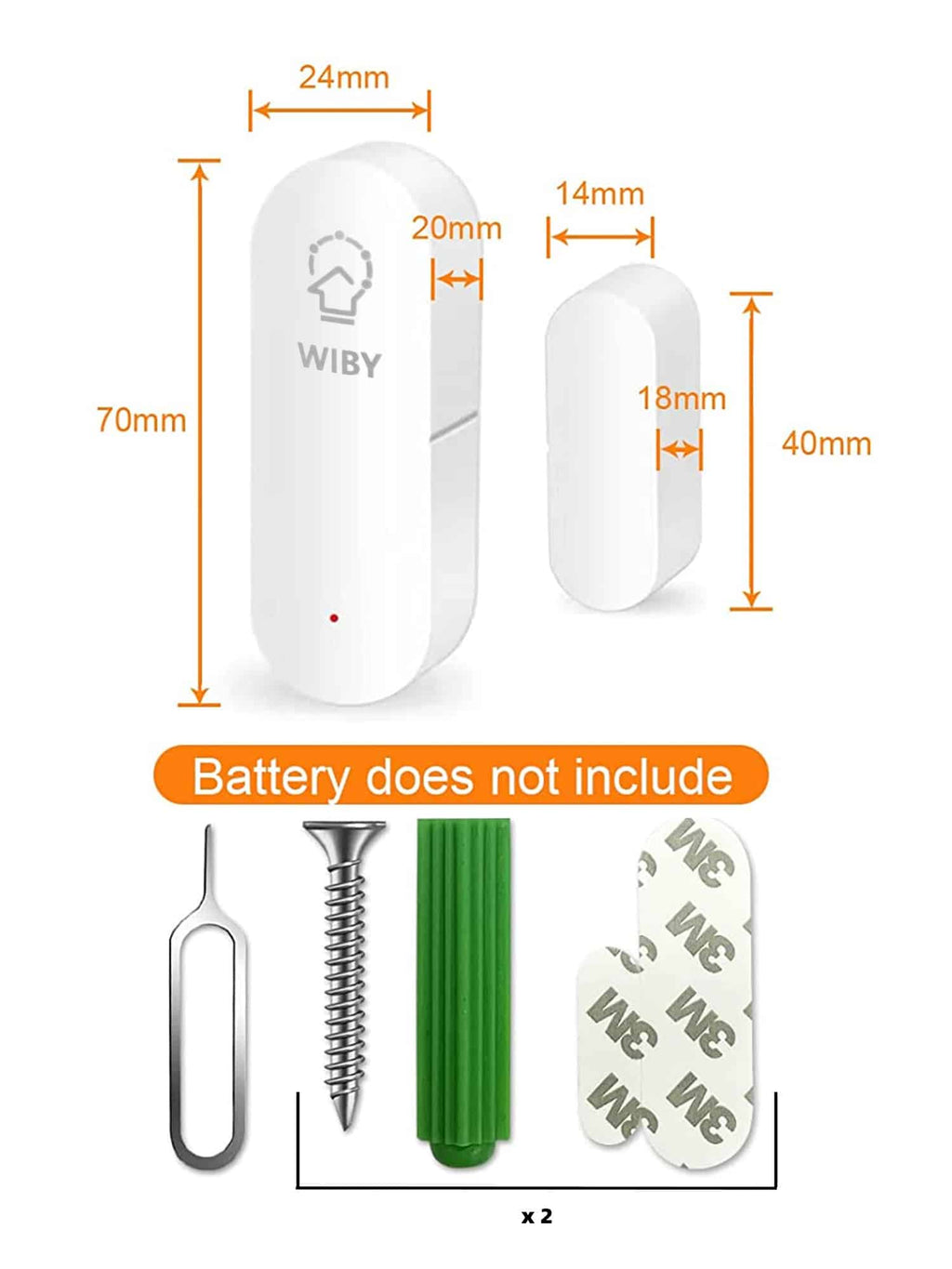 Sensore Porta Finestra Senza Fili Smart WiFi DY-MC400A