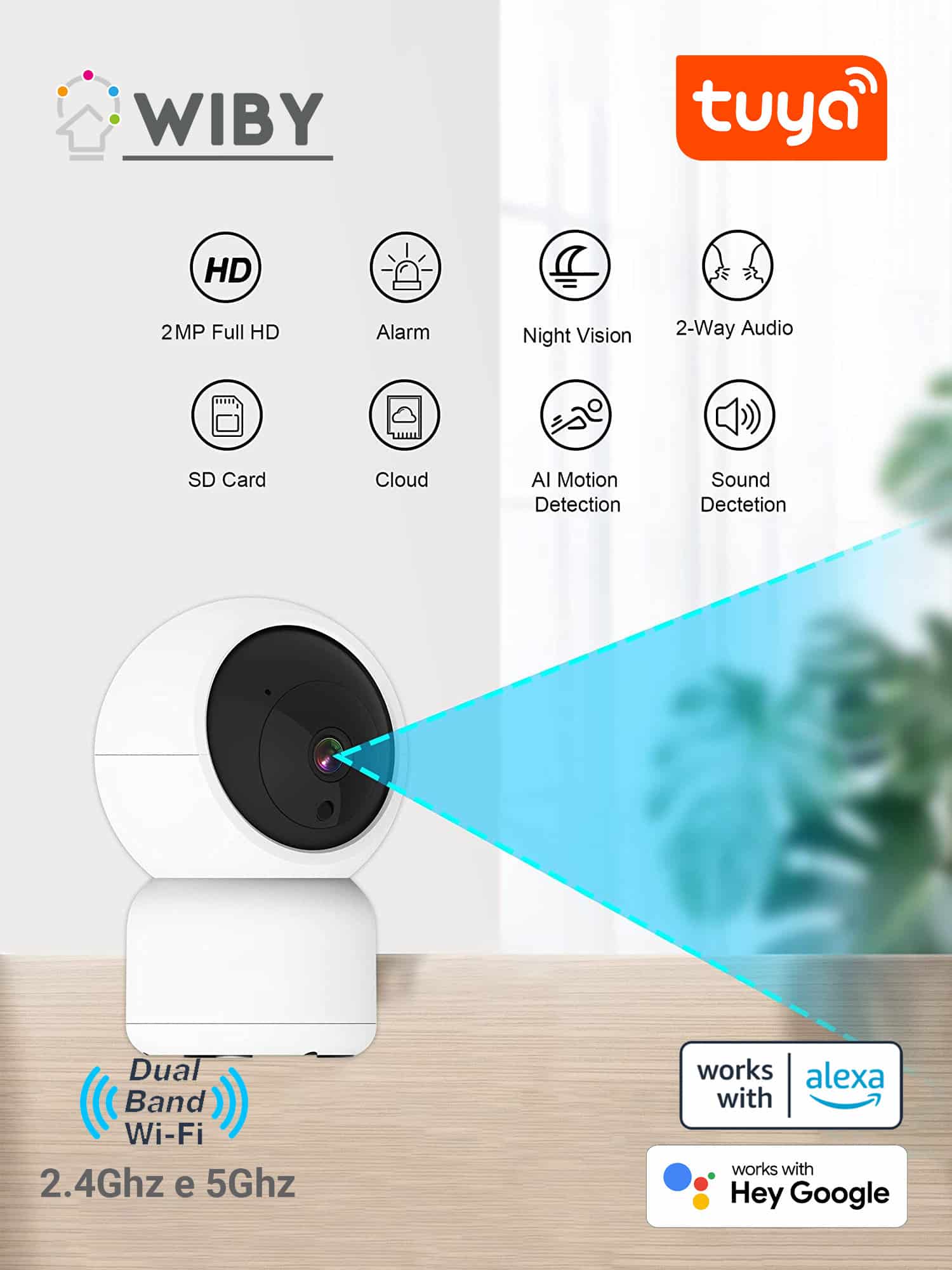 Telecamera da Interno Wifi 2.4G/5G Intelligente (tv-308-2mp) Immagine secondaria del prodotto