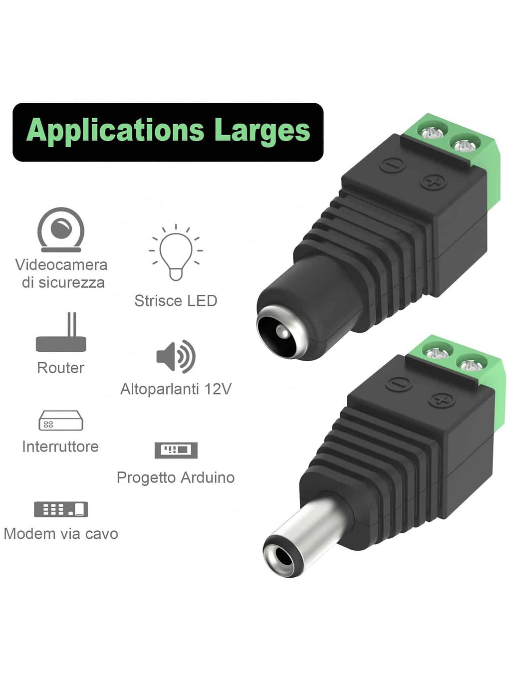 DC Connettore di Alimentazione senza Cavo