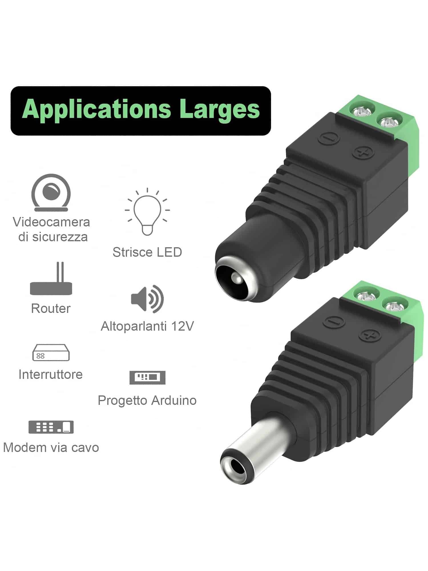 DC Connettore di Alimentazione senza Cavo