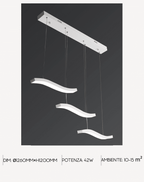 GIULIA ONDA 8007-3 Lampadario LED a Sospensione SMART