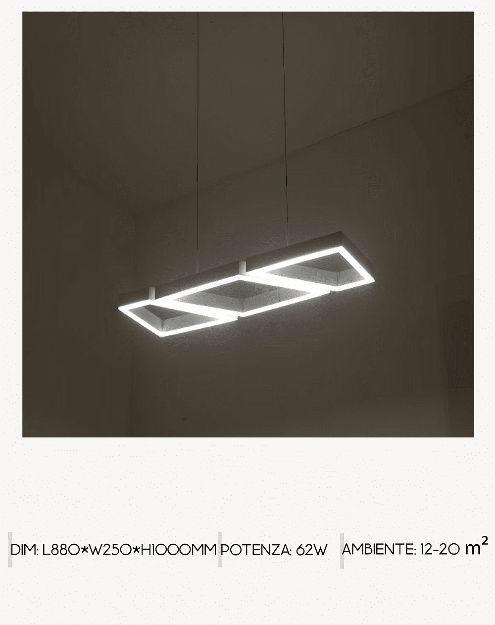 Giulia 8302 90cm 62w Lampadario LED a Sospensione SMART