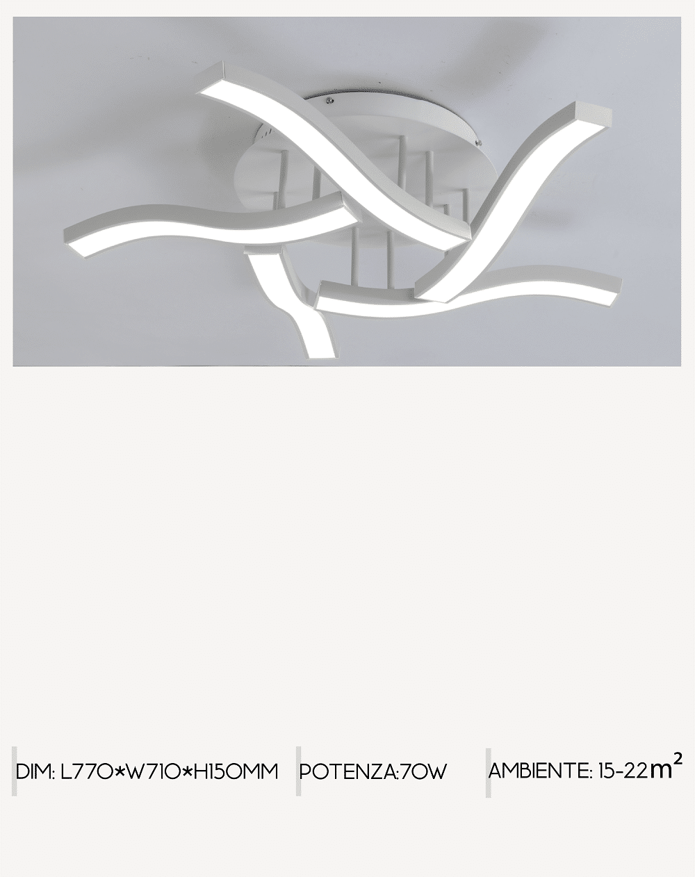 GIULIA ONDA 9002 Lampadario LED a Soffitto