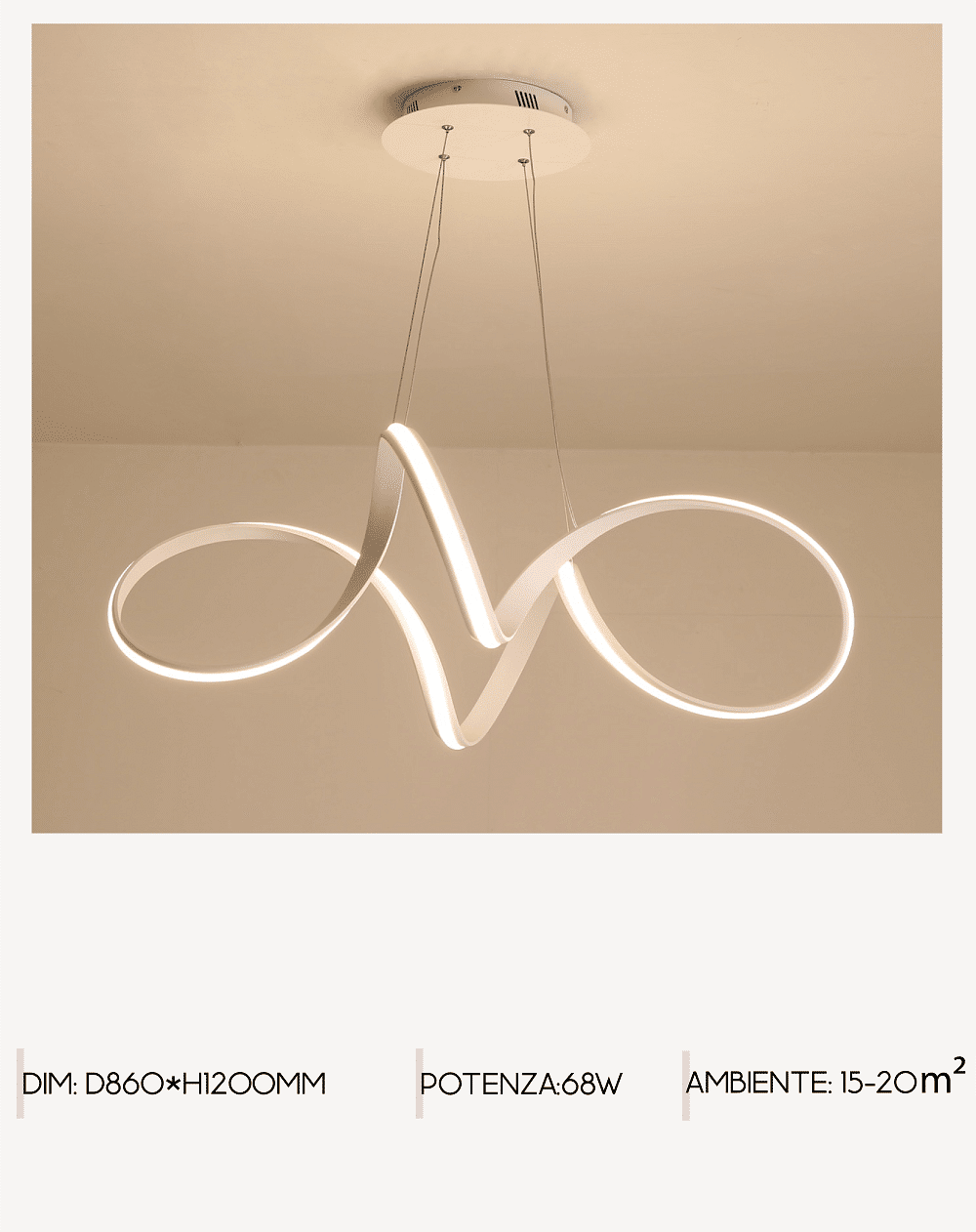 GIULIA NUVOLA 9111 Lampadario LED a Sospensione SMART