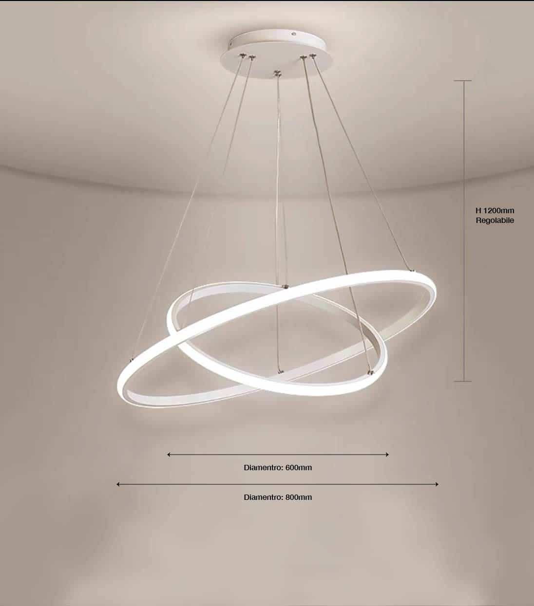 GIULIA ANELLO 8137-2  Lampadario LED a Sospensione SMART
