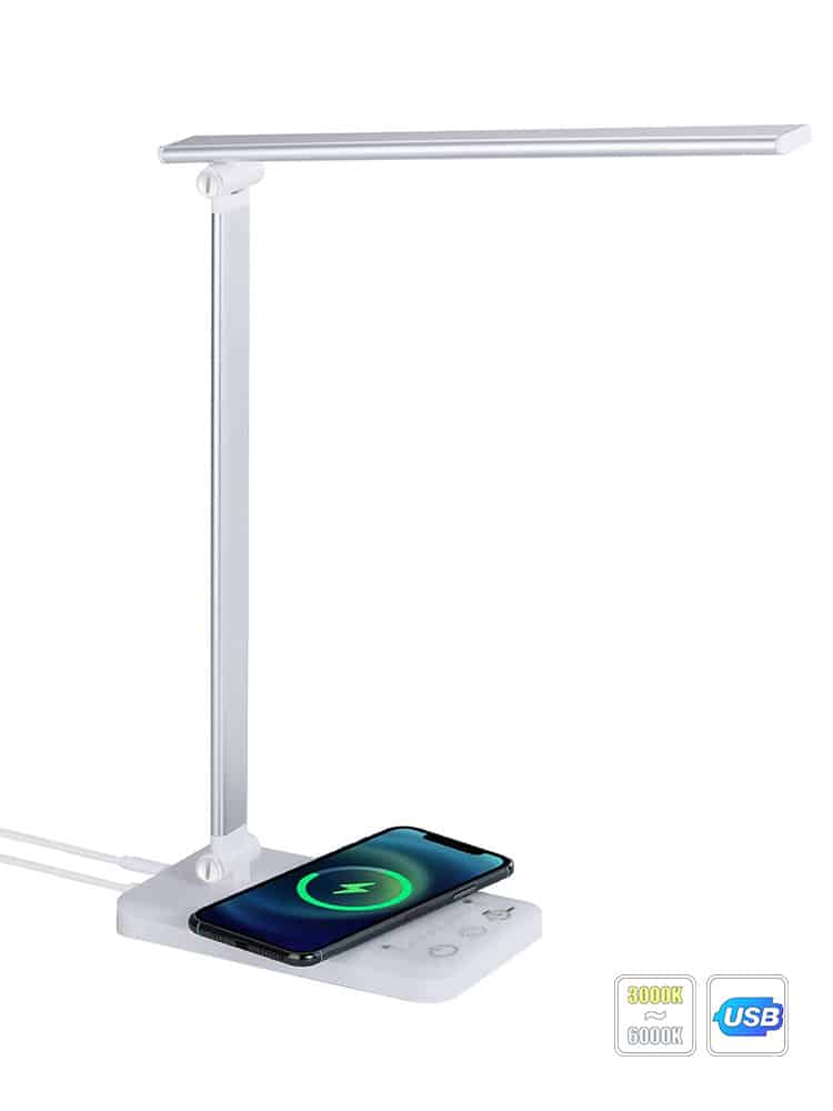 Lampada da Scrivania LED con Ricarica Wireless Protegge L'occhio 6.5w