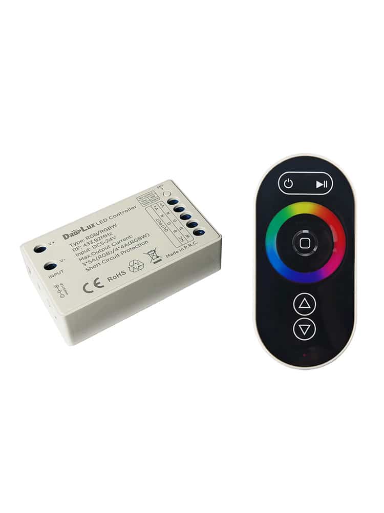 Controller LED RGB/RGBW 2 in 1 con telecomando RF TOUCH HX-D5