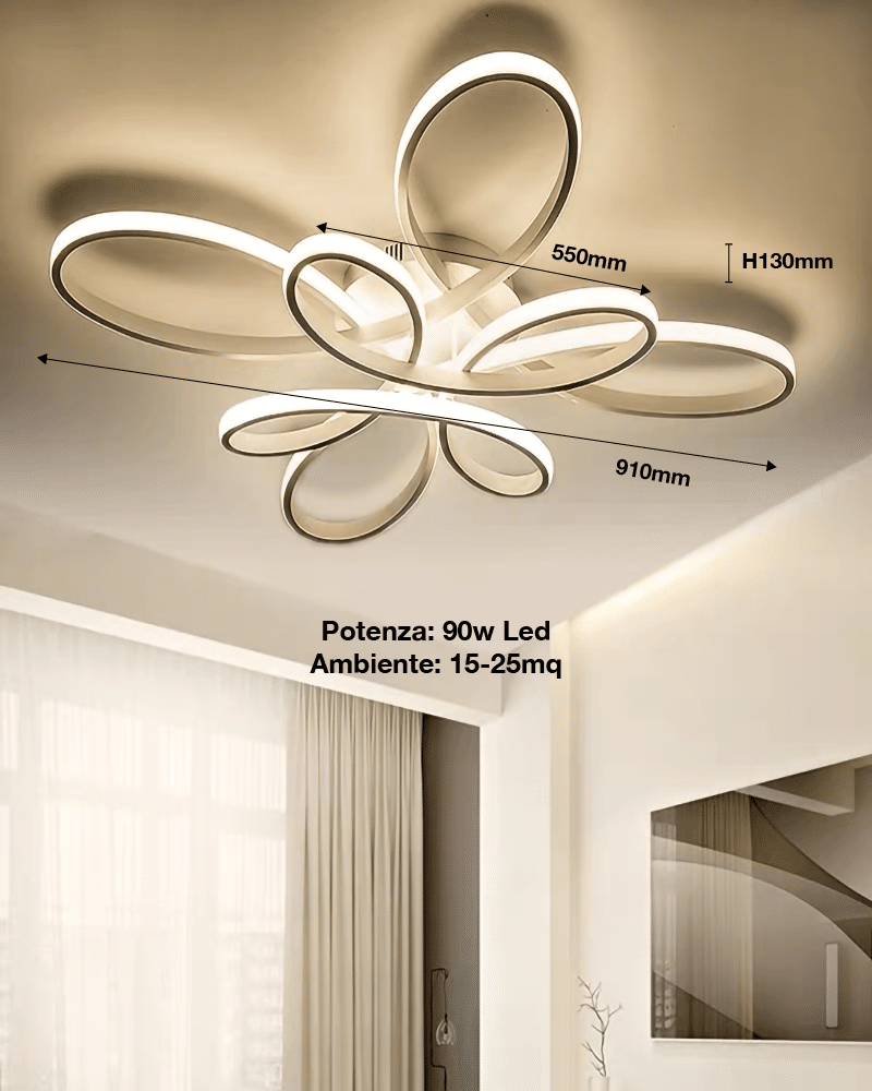 GIULIA FIORE 6801-8 Lampadario LED a Soffitto SMART