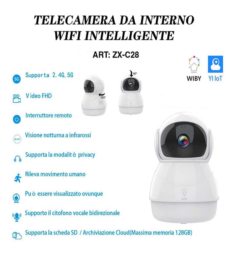 Telecamera WIFI  Wiby ZX-C28 5G