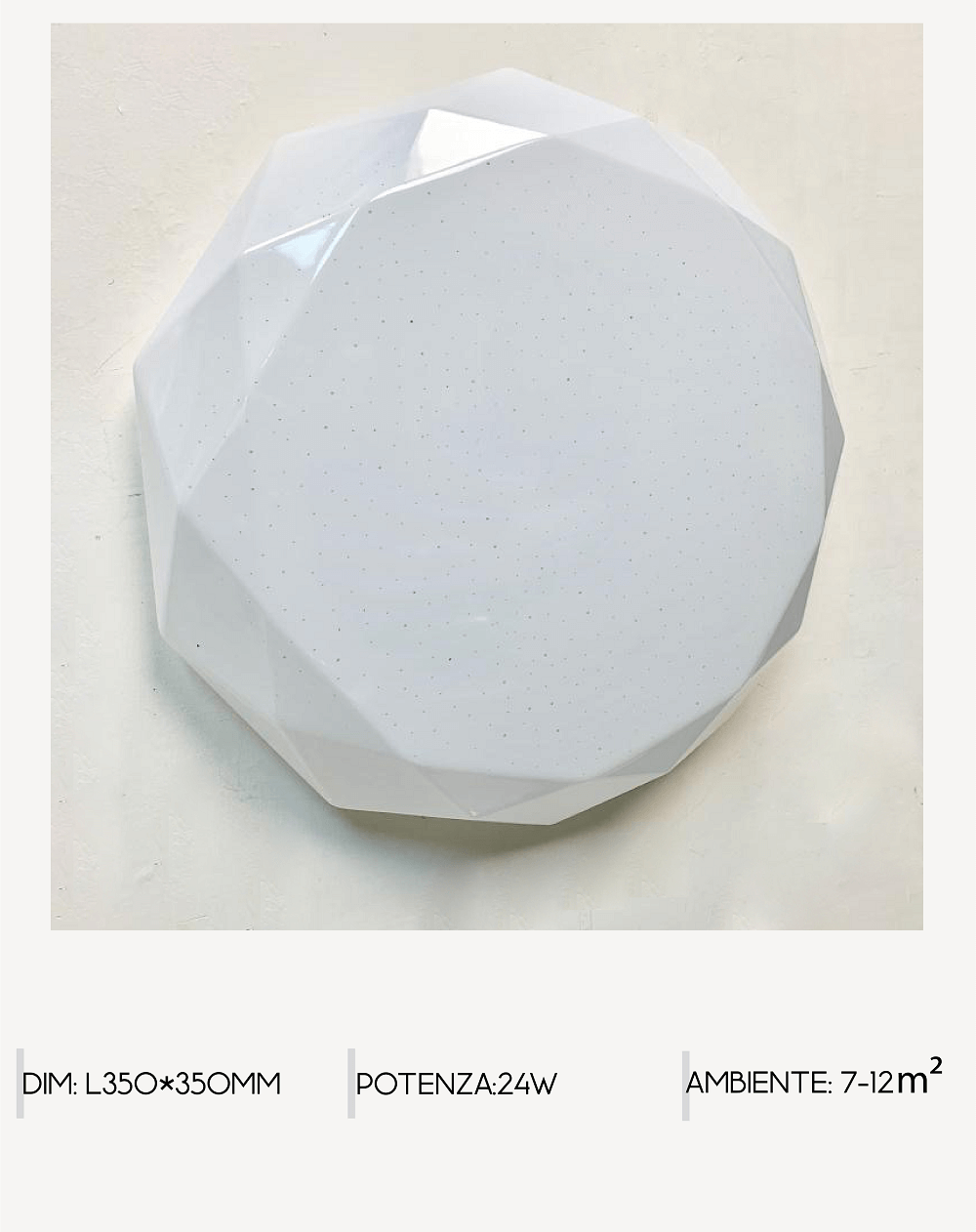 DOME LIGHT Plafoniera LED 3in1 24W/36W Diamante