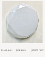 DOME LIGHT Plafoniera LED 3in1 24W/36W Diamante