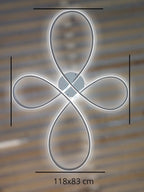 Lampadario LED a sospensione Fiore con Controller e APP 120cm 80w 6801-4