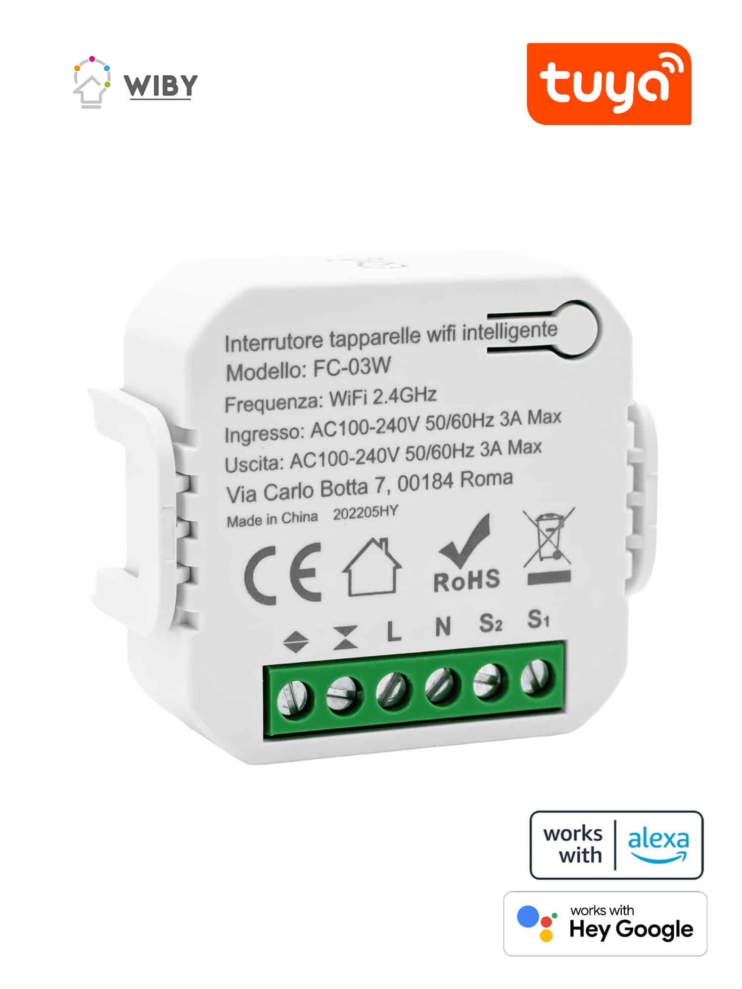 Controller Per Tende Tapparella Intelligenti WiFi FC-03w Immagine principale del prodotto