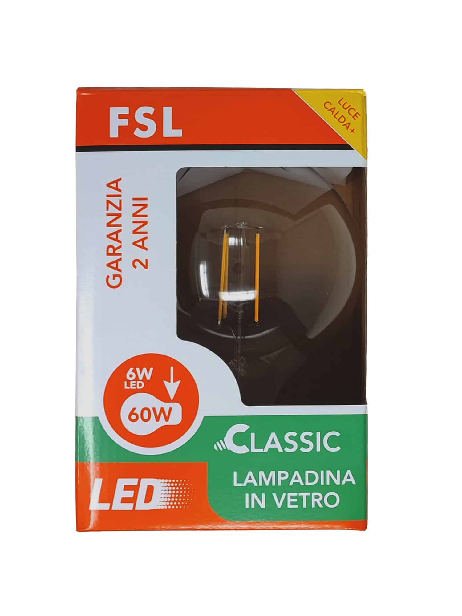 LAMPADINA FILAMENTO G125 6W E27 2700K Immagine secondaria del prodotto